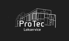 ProTec Lokservice Logo mit einer stilisierten Umrisszeichnung einer Lokomotive.